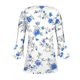 thumbnail image 4 of Camisetas de Cuello en V Mujeres, Impreso 3/4 Manga Blusa Casual Hecha de Cómodo Estante de Imitación para Toda la Temporada de Uso Diario, Camisetas Casuales de Mujer, 4 of 5