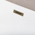 thumbnail image 3 of Kingston Brass VTDE713524C413 71-Inch Acrylic Oval Rectangular Double Ended Pedestal Tub with Drain (No Faucet Drillings) in Glossy White/Antique Brass, 3 of 8