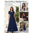 thumbnail image 6 of Cuteduck Women's Maxi Dresses Short Sleeve Long Casual Dresses Loose Plain with Pockets S-XXL, 6 of 9