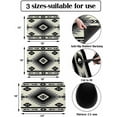 thumbnail image 3 of Boho Southwestern Dish Drying Mat for Kitchen Counter, Absorbent Quick Dry Coffee Bar Mat Pad Thin Diatomaceous Sink Mat Dish Drainer Mat 16x18 Black Grey Vintage Ethnic Tribe Geometric Texture, 3 of 6
