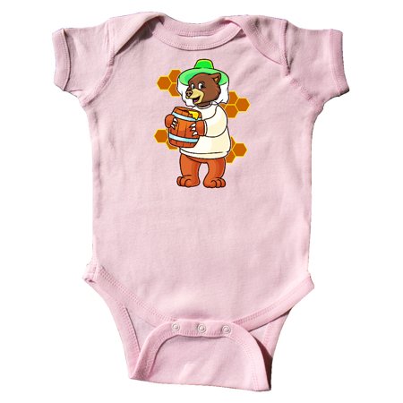 

Inktastic Beekeeping Cute Bear with Honey Gift Baby Boy or Baby Girl Bodysuit