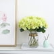 thumbnail image 2 of 5 hortensias artificiales, ramo de hortensias, adecuado para bodas, hogar, hoteles, decoración de fiestas, arreglos florales (verde), 2 of 5