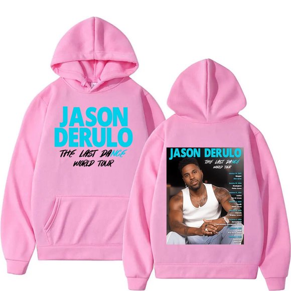 Jason Derulo Last Dance World Tour 2026 Sudadera con capucha gráfica para hombre Hip Hop moda Pop polar sudaderas de gran tamaño ropa de calle Unisex