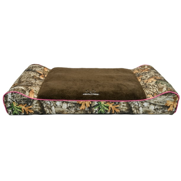 Realtree Edge Camo Bolster Pet Bed Pink