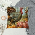 thumbnail image 2 of PHYHOO Thanksgiving Day Harvest Turkey Throw Pillow Covers Vintage Wood Rustic Farmhouse Pumpkin Sunflowers Floral Pillowcase Home Sofa Bed Thanksgiving Cushion Cover  White, 2 of 5