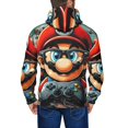 thumbnail image 6 of Saiise Mario F Mens Zip Up Hoodie Long Sleeve Full-zip Hooded Sweatshirt Pullover With Kangaroo Pocket S-3XL, 6 of 6