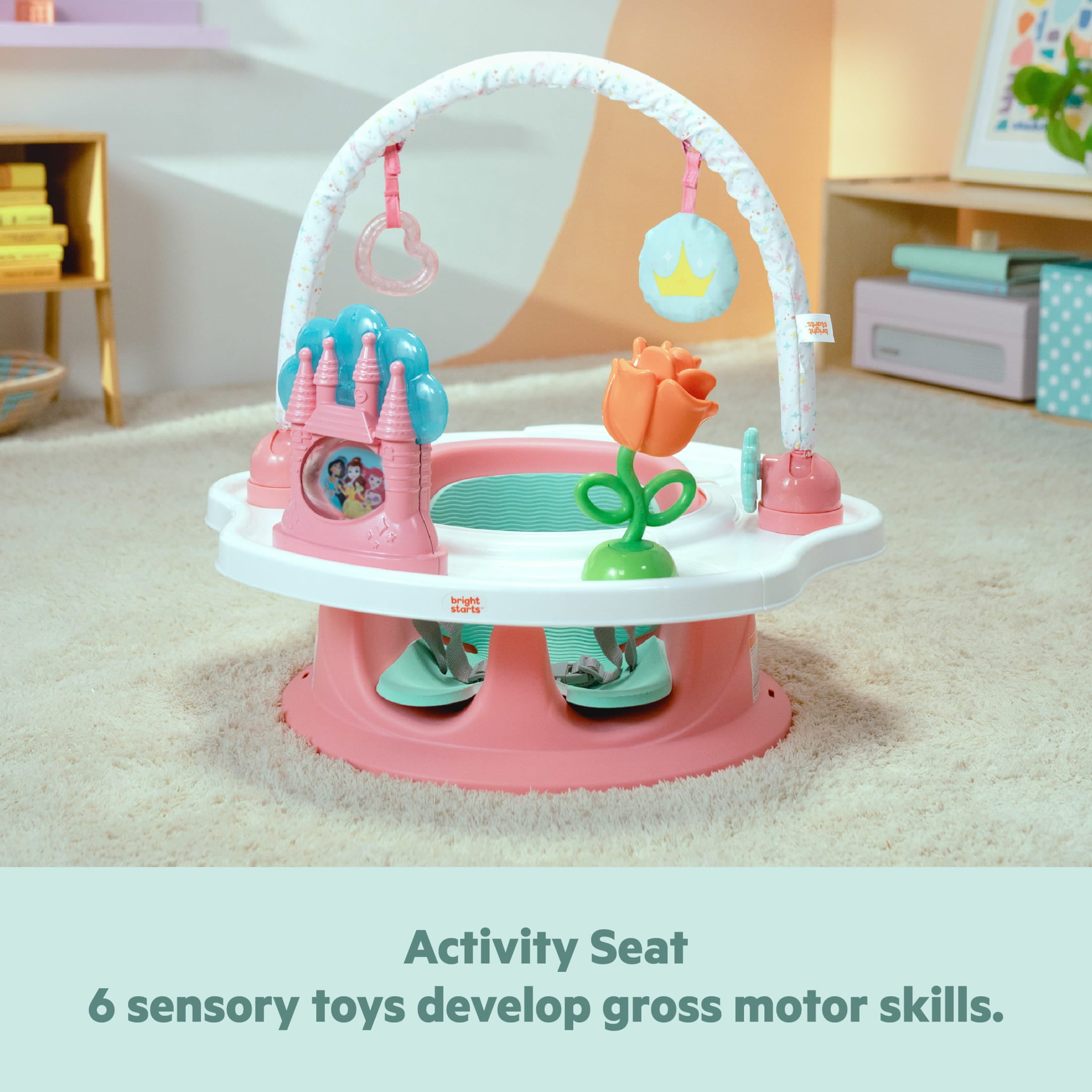 Disney Princess SuperSeat 3-in-1 Seat by Bright Starts, Pink, Girl, Infant