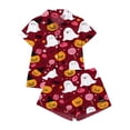 thumbnail image 4 of BOOMNY Halloween Womens Pajama Sets 2 Peice Pjs Set for Women Hallowmas Pumpkin Ghost Graphic Short Sleeve Buttons Sleepwear Tops Shorts Cozy Homewear Loungewear Sets, 4 of 4