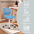 thumbnail image 3 of Ergonomic Home Office Desk Chair with Adjustable Height, Rolling Base, and Breathable Backrest, Blue, 3 of 8