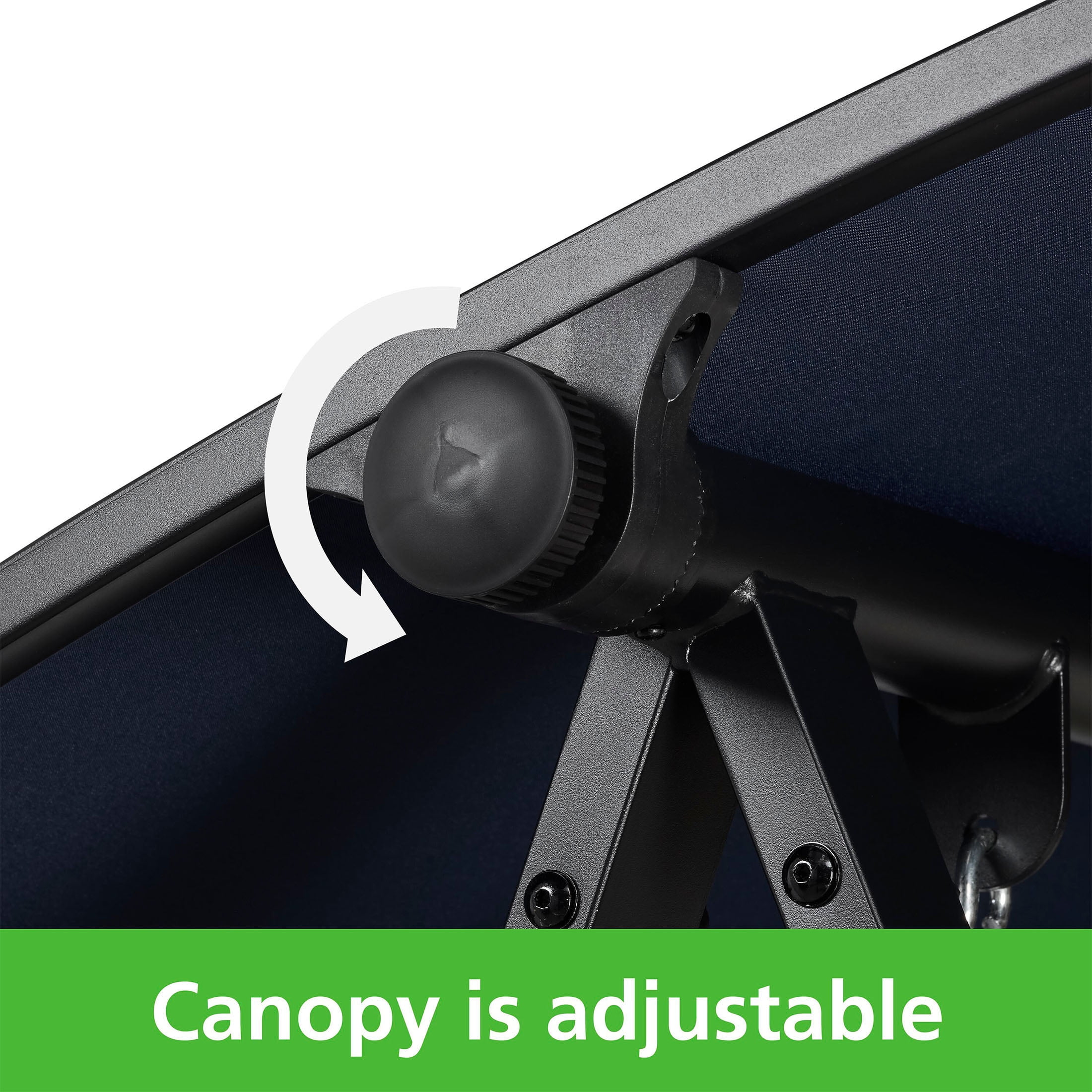 Mainstays Dashwood 2-Seat Steel Canopy Porch Swing, Black