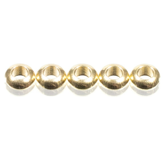 Golden Rondelle Beads - Available in 5, 10, 25, 50, & 100 Packs - Great for Crafting, Jewelry Making, Accessories, and Much More!