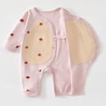 thumbnail image 6 of Gerichy Infant Baby Girl Fall Outfit Coming Home Romper Cotton Solid Color Jumpsuit Newborn Winter Clothes 0-18 Months, 6 of 7