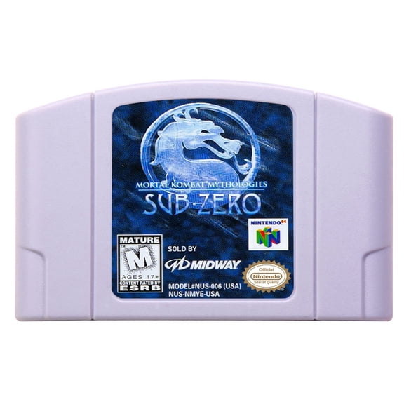 Video Games Cartridge Compatible for N64 console Mortal KombatMythologies:Sub-Zero