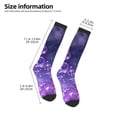 thumbnail image 2 of Disketp Purple Bubble Abstract Art Print Unisex Contrast Color Stockings Lightweight Breathable Ventilation Ankle Contrast Color Stockings, Contrast Color Stockings for Daily, 2 of 6