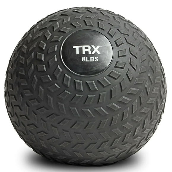 TRX 8 Pound Weighted Slam Ball for Full Body High Intensity Workouts, Black