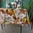 thumbnail image 4 of PVC Tablecloth ,Heavy Duty Vinyl Tablecloth with Flannel Backing for Kitchen Party Picnic Dining Spring Summer Indoor & Outdoor (Pumpkin, 60X84 Inch), 4 of 6
