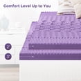 thumbnail image 4 of 3” Queen Size Memory Foam Mattress Topper 5-Zone Mattress Pad with Cooling Gel, 4 of 7