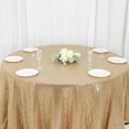 thumbnail image 4 of BalsaCircle 120" Sequin Round Tablecloth Gold, 4 of 8