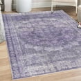 thumbnail image 1 of Vintage Decorative Rug, Weathered Style Print of Medallion Ornaments and Bohemian Flourishes, Quality Carpet for Bedroom Dorm and Living Room, 6 Sizes, Dark Indigo Blue Violet, by Ambesonne, 1 of 4