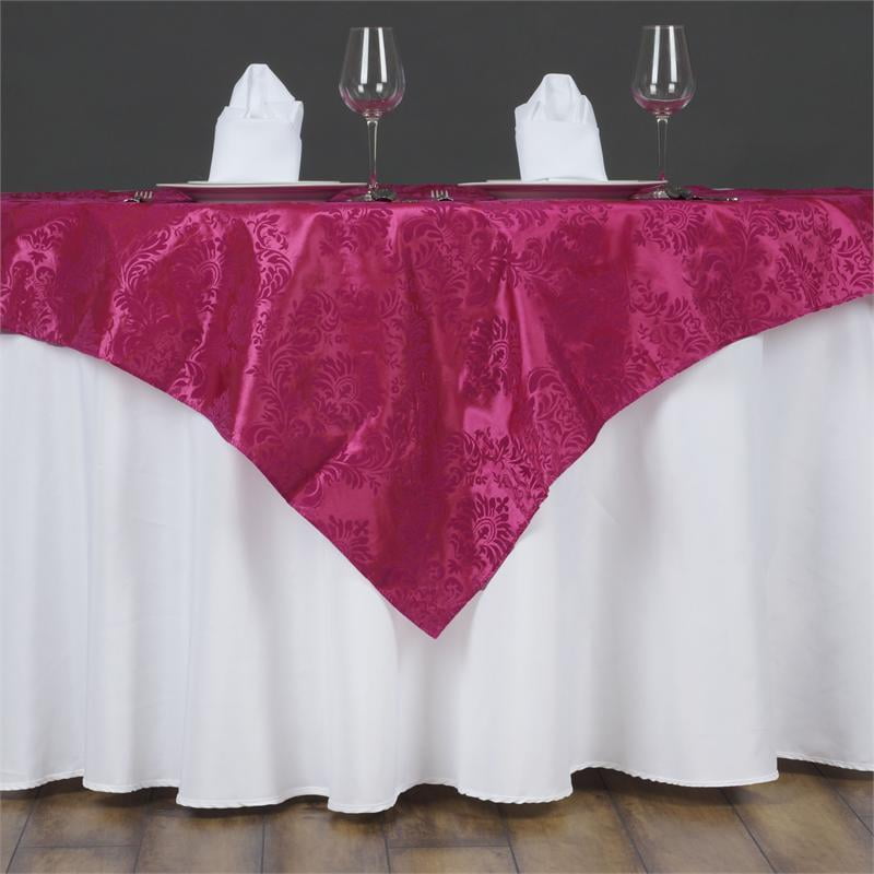 Efavormart Damask Flocking Table Overlay 60"x60" (Table Toppers) For Party Wedding Catering ...