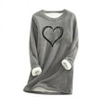 thumbnail image 2 of Birdeem Chemise Décontractée à Manches Régulières Imprimée Mode pour Femmes Hiver Ample Vacances Col Rond, 2 of 12