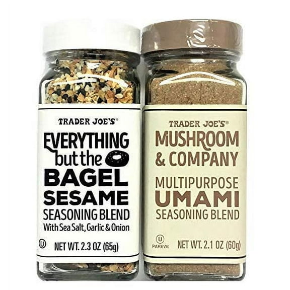 Trader Joe's Everything but The Bagel Sesame & Mushroom Multipurpose UMAMI Seasoning Blend, 2 Packs
