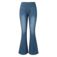 thumbnail image 2 of GHSOHS Jeans for Women Women’S Pants Blue Denim Pants Womens Jeans Women's Middle Waisted Bootcut Jeans Casual Stretch Mom Denim Jean Pants Bell Bottom Jeans XL, 2 of 4