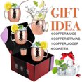 thumbnail image 4 of Zk-copper Mug Set Of 4 Copper Mugs, Copper Mule For Moscow Mule Cocktail, 16oz Gift Set, 4 of 5