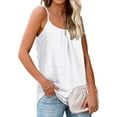 thumbnail image 3 of STARVNC Women Swiss Dot Round Neck Sleeveless Top, 3 of 4