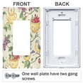 thumbnail image 3 of Yayeee Rocker Switch Wall Plate 1-Gang 4.6"x2.9" Home Decorative Outlet Cover, Birds with Strawberries, 3 of 6