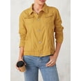 thumbnail image 5 of Musuos Women´s Solid Color Denim Jacket, Casual Long Sleeve Button Down Chest Pocket Jean Jacket, 5 of 10