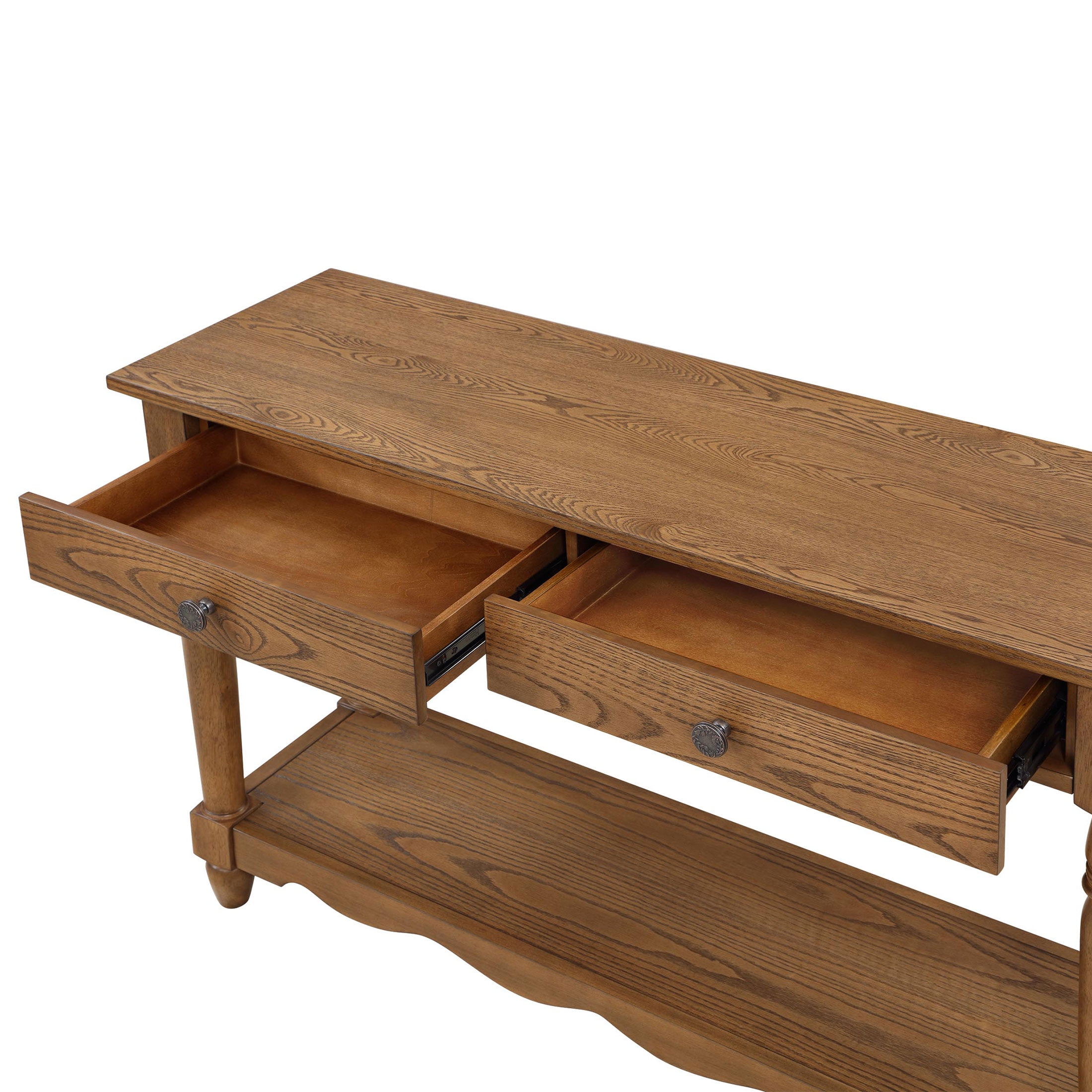 The Pioneer Woman Helen Console Table Made With Solid Wood Frame, Heirloom Brown