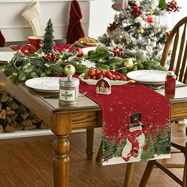 Christmas bird tree table and chair Christmas holiday kitchen table