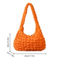 thumbnail image 3 of Bolso tipo cartera con burbujas para mujer, Bolso informal con pliegues en la nube, Bolso para citas diarias de gran capacidad, 3 of 7