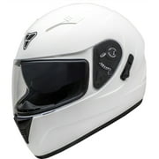 Pilot Motosport ST-17 Full Face Motorcycle Helmet - WHITE, M (ECE/DOT Certified)