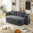 thumbnail image 3 of MDAQMD 78.7" Convertible Folding Sofa Bed Queen Sleeper Sofa (can Also be Used as a Cushion/Blanket) Corduroy Floor Couch Foam Folding Mattress Sleeper for Living Room Apartment Dark Grey, 3 of 11