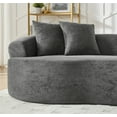 thumbnail image 5 of Modern Curved Sectional Sofa 4-Seater 112" Chenille Upholstery High-Density Foam Modular Easy Move Design Apartment Living Room Furniture No Assembly Required Concealed Zipper, 5 of 9