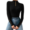 thumbnail image 2 of GILIGEGE Turtleneck Sweater Women Basic Sweater Crochet Knit Tops Elegant Soft Pullover Sweater Solid Color Womens Tops Thermal Shirts Under Layer Shirts Comfy Undershirts Spring Fashion One size, 2 of 5