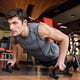thumbnail image 4 of Soportes para barras de flexiones con agarre de espuma cómodo y antideslizante que brindan el mejor ejercicio seguro de flexiones: perfectos para el hogar, el gimnasio y el fitness de viaje Adepaton 220236, 4 of 9