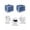 White Blue, variant on Purple Greek Key Toaster Cover 2 Slice, Small Kitchen Appliance Covers, Geometric Greece Ancient Farmhouse Geo Toaster Oven Cover with Loop, Bread Machine Cover Polyester Dust Cover Protection