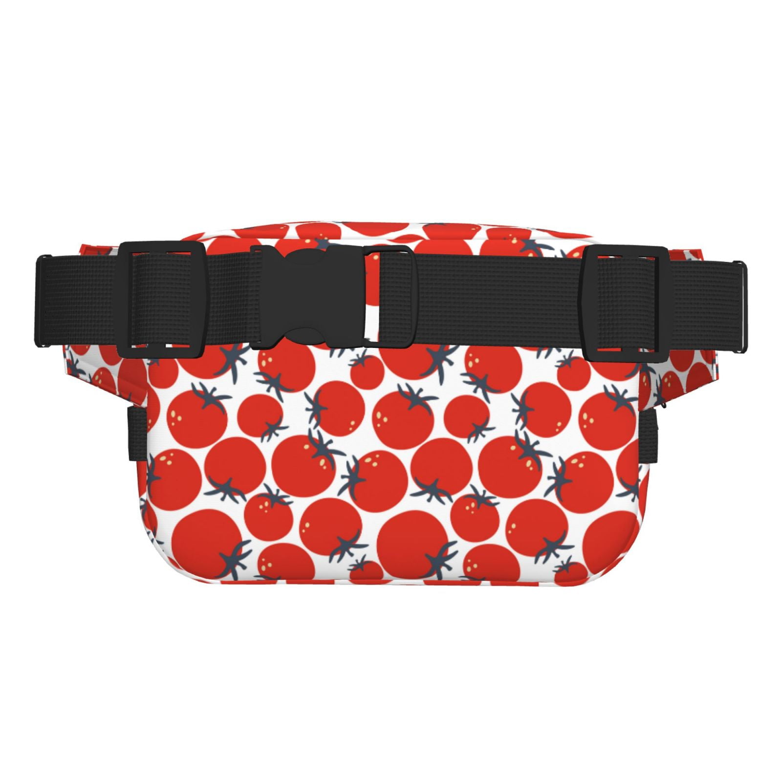 Picia Hand Drawn Tomatoes Print Square Double-Layer Waist Bag Mini Adjustable Waist Belt Bag Exercise Running Travel Hiking