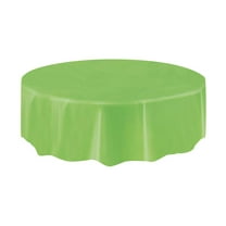 Lime Green Plastic Party Tablecloth, Round, 84in