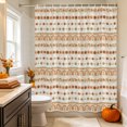 thumbnail image 2 of Vintage Bohemia Shower Curtain, Waterproof Shower Curtains for Bathroom, Fall Farmhouse Floral Leaves Simple Lines Washable Fabric Bathtub Curtain Set Bath Decor with 12 Hooks 72"x78", 2 of 8
