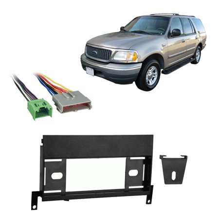 Fits Ford Expedition 97-98 Single DIN Stereo Harness Radio Install Dash Kit