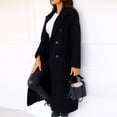 thumbnail image 3 of BEFOKA Women's Long Trench Coat Windproof Classic Lapel Slim Overcoat with Belt Cardigan Sweaters for Women 2025 Cardigan Long Sleeve Kimonoes Open Front Fall Outfits Fashion Clothes, 3 of 7