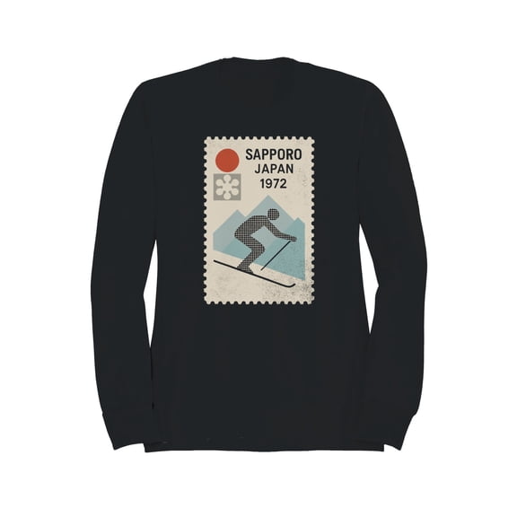 Sapporo 1972 Olympic Skiing Design Women's Sweatshirt