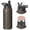 Black, variant on Christmas 18 oz Insulated Stainless Steel Water Bottle with Straw & Cleaning Brush , Leakproof, BPA-Free, 304 Stainless Steel, Wide Mouth, Travel Mug for Car, Gym, Office