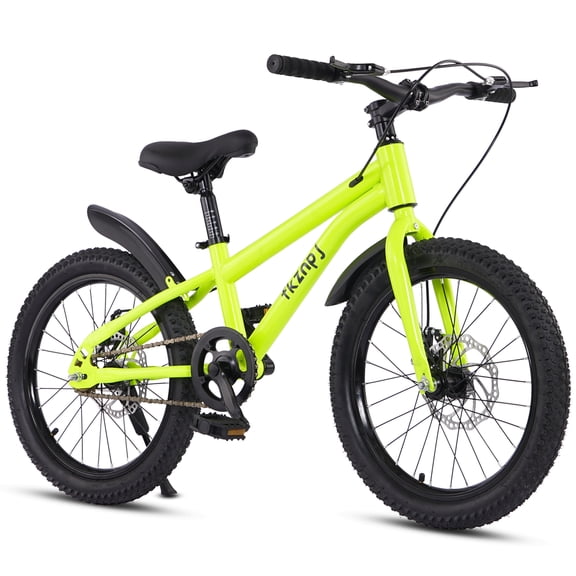 Juuar 18" Kids Bikes for Boys Girls Age 6–9 Years, Single Speed Disc Brake Sporty Bike, Comfort Steel Frame Children Bicycle, Green
