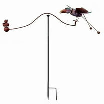 Continental Art Center 19932 Rustic Kinetic Metal Two Birds Balancer Stake - Brown