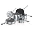 thumbnail image 1 of Batería de cocina Ninja Neverstick acero inoxidable 10 piezas - C69500, 1 of 3
